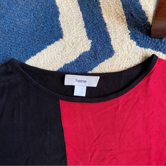 🟥 HEINE BLACK RED MULTI WOVEN LONG SLEEVE DRESS! - Picture 6 of 13